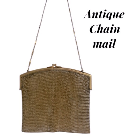 Antique Chainmail Mesh  Stamped - Picture 1 of 17